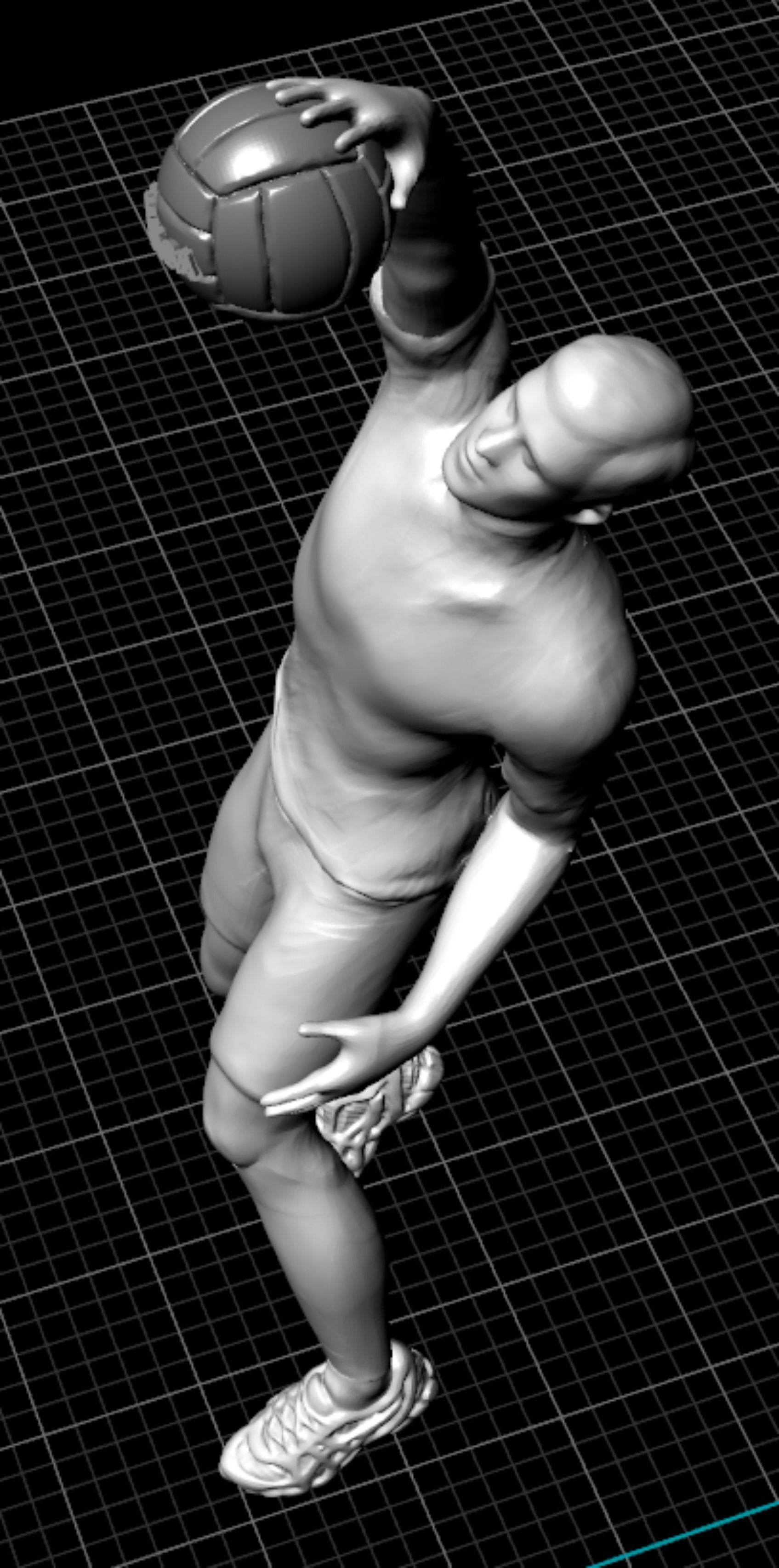 Volleyball player 3D print model_8