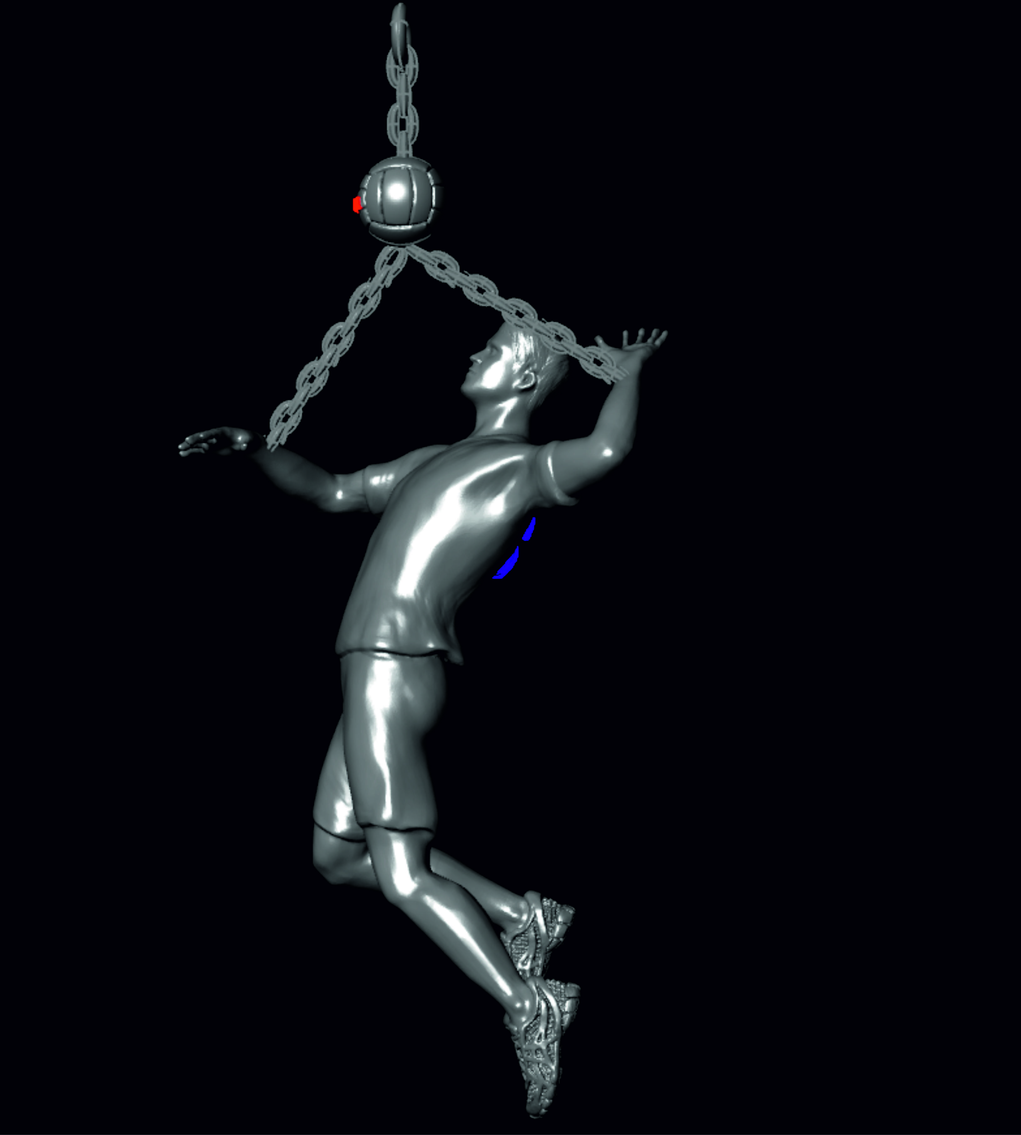 Volleyball player 3D print model_12