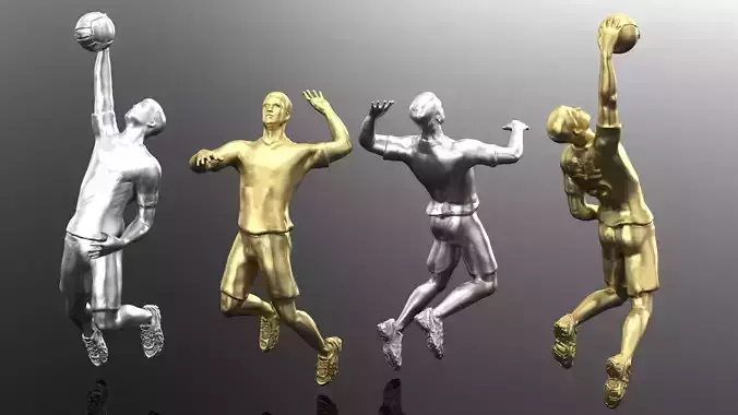 Volleyball player 3D print model