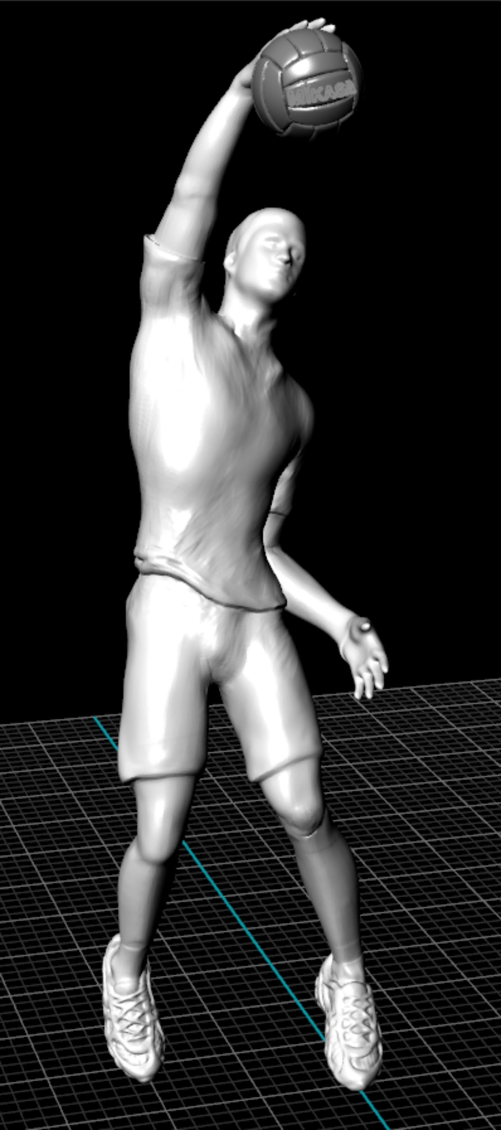 Volleyball player 3D print model_9
