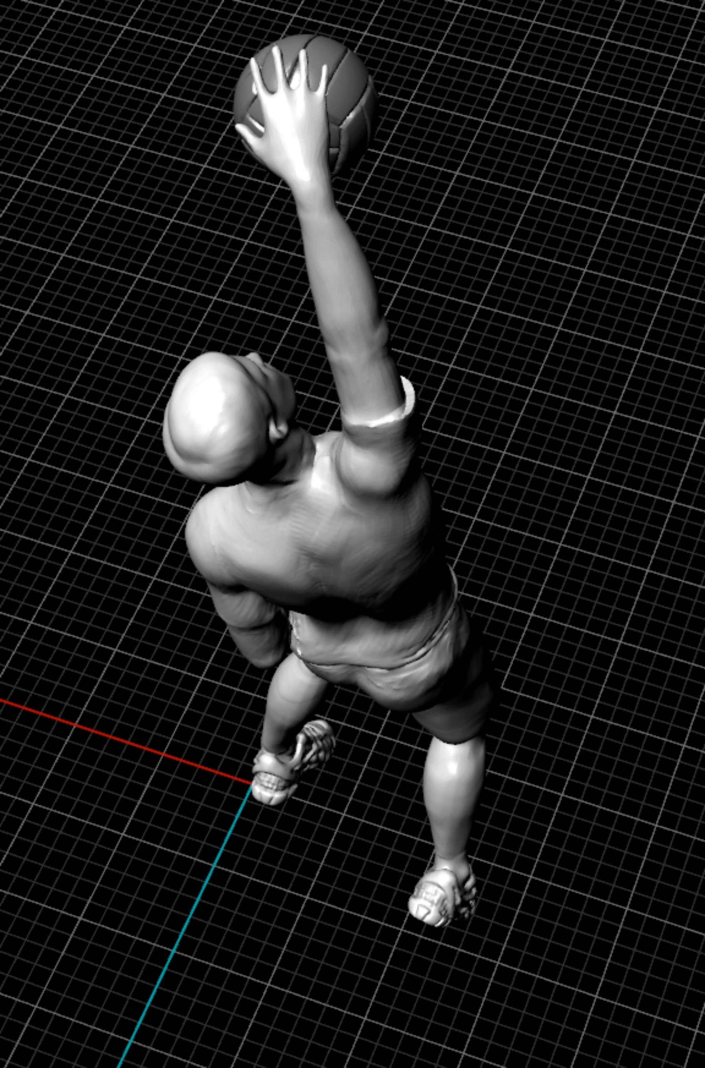 Volleyball player 3D print model_18