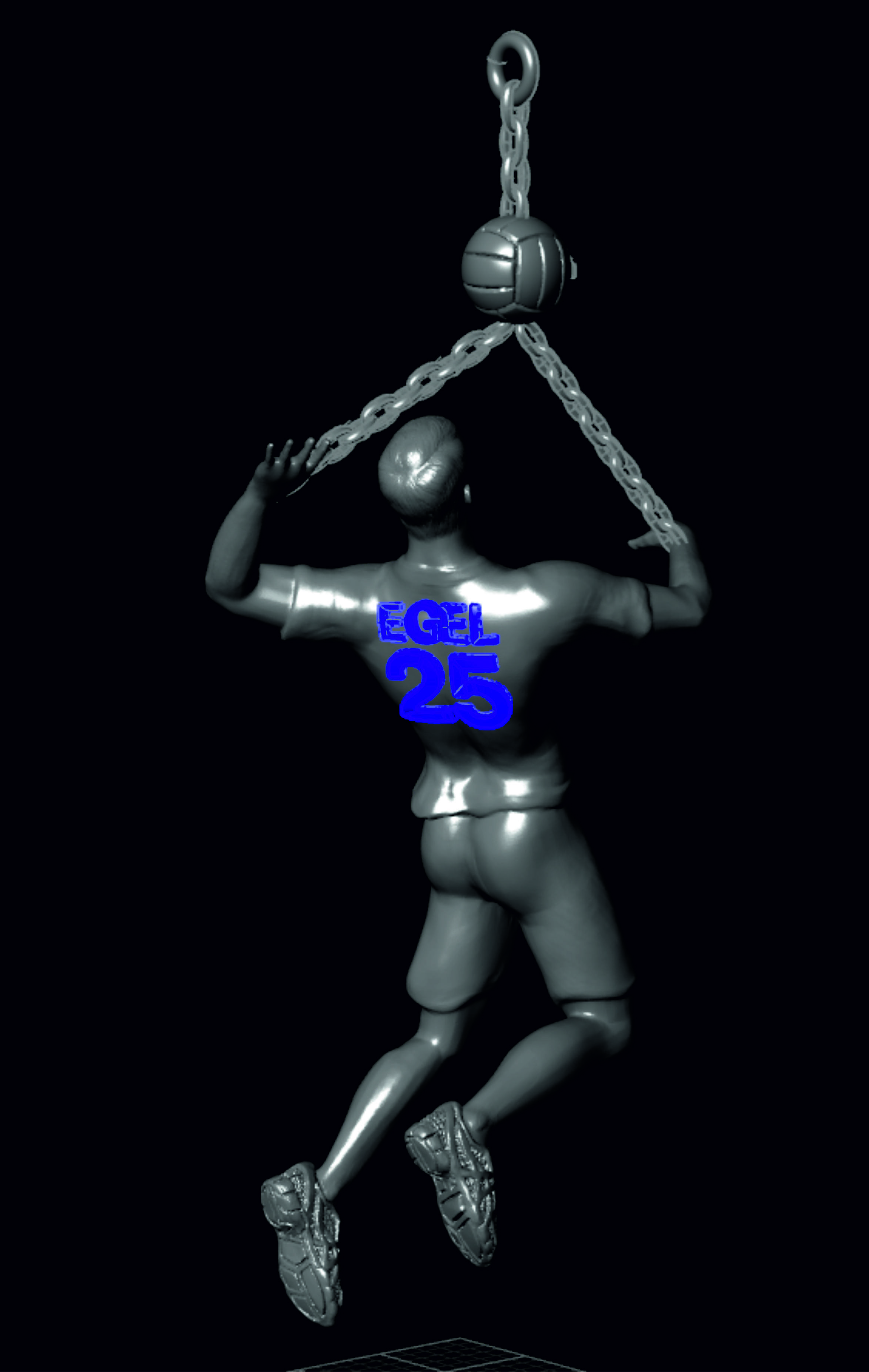 Volleyball player 3D print model_14