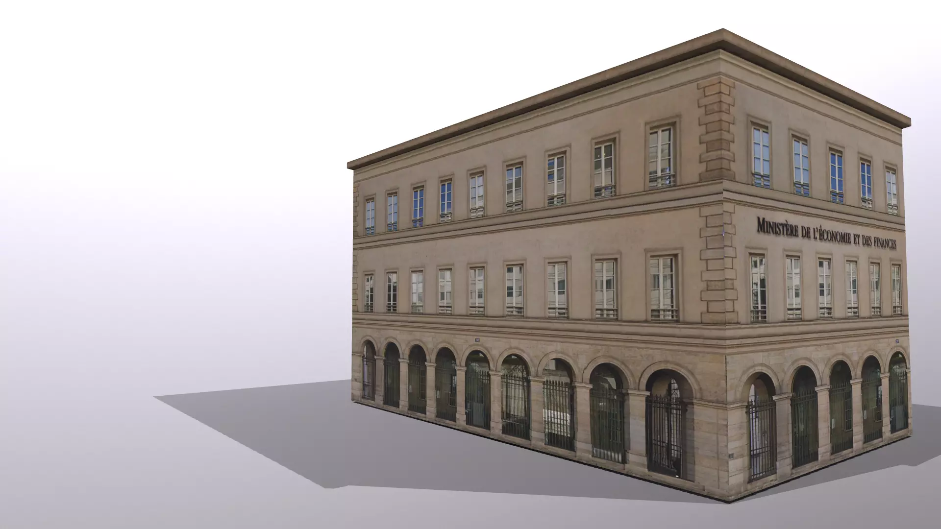 roman building french building vintage building meusuem Free 3D model