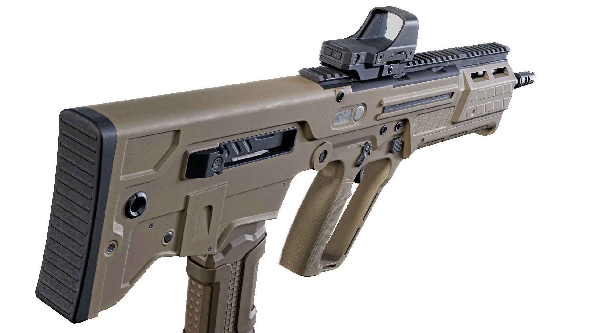 Customizable assault rifle Low-poly 3D model_10