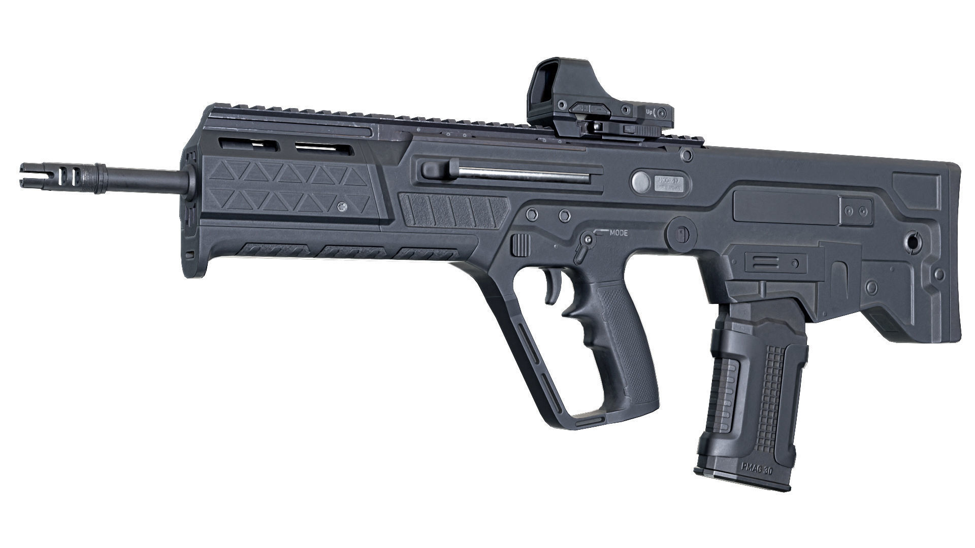 Customizable assault rifle Low-poly 3D model_7