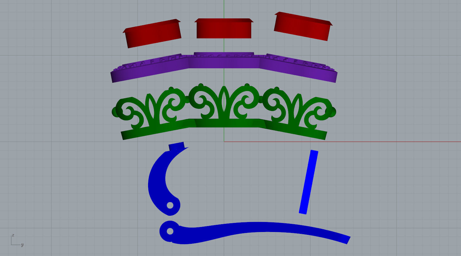 earring 3D print model emerald and diamond earrings 3D print model_17