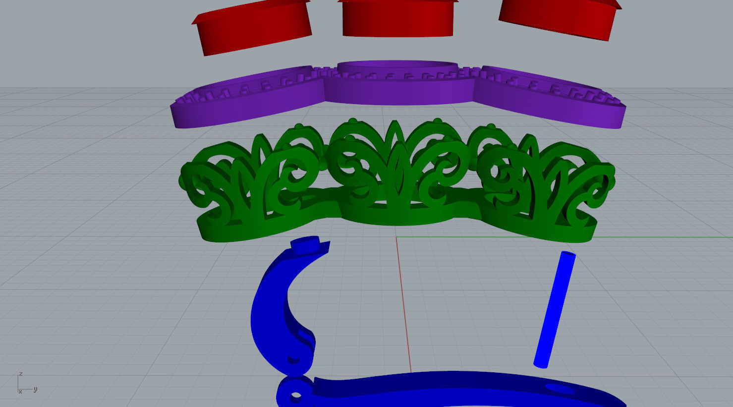 earring 3D print model emerald and diamond earrings 3D print model_18