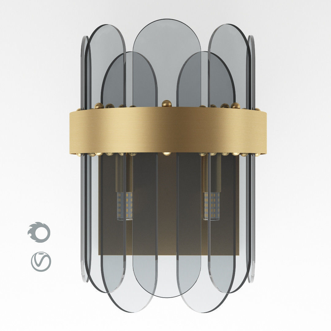 Blount Raised and Smokey Wall Lamp by LoftConcept 3D model_4