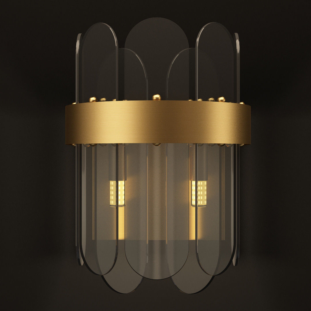 Blount Raised and Smokey Wall Lamp by LoftConcept 3D model_3