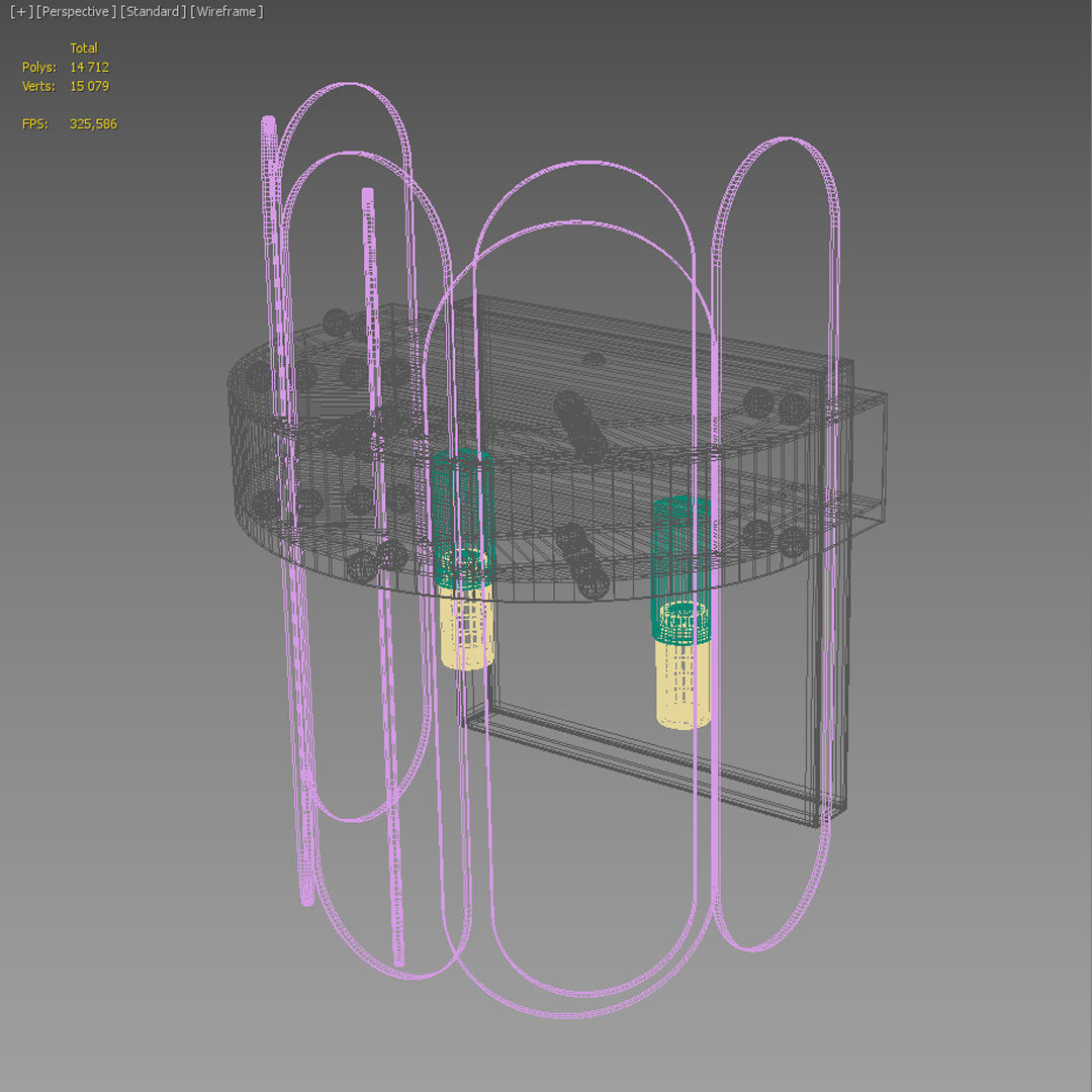 Blount Raised and Smokey Wall Lamp by LoftConcept 3D model_7