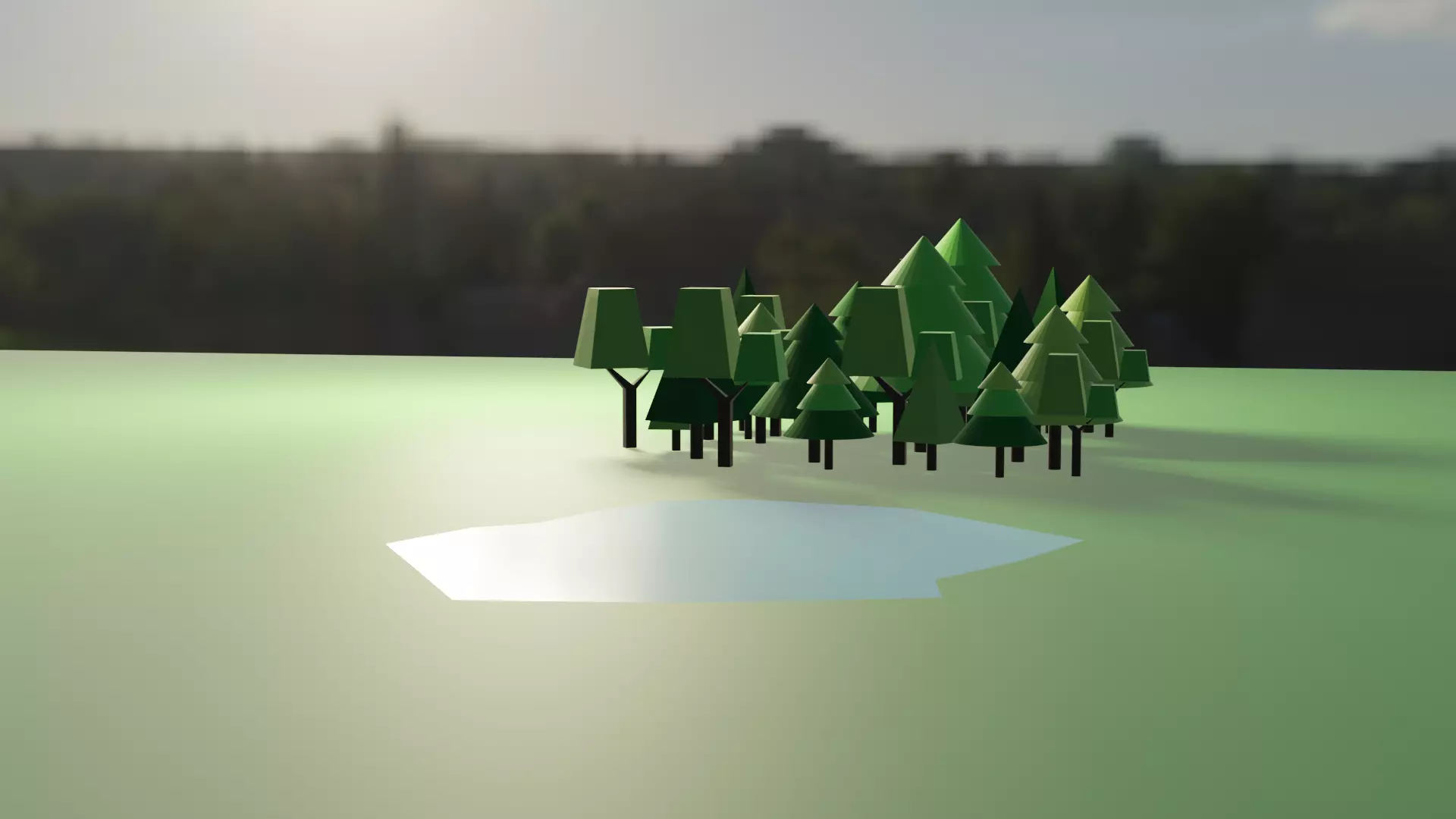 Sunny Forest Low Poly Asset Pack Free low-poly 3D model