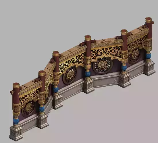 Royal Palace-Shabak-Royal Palace Wall 02 3D model