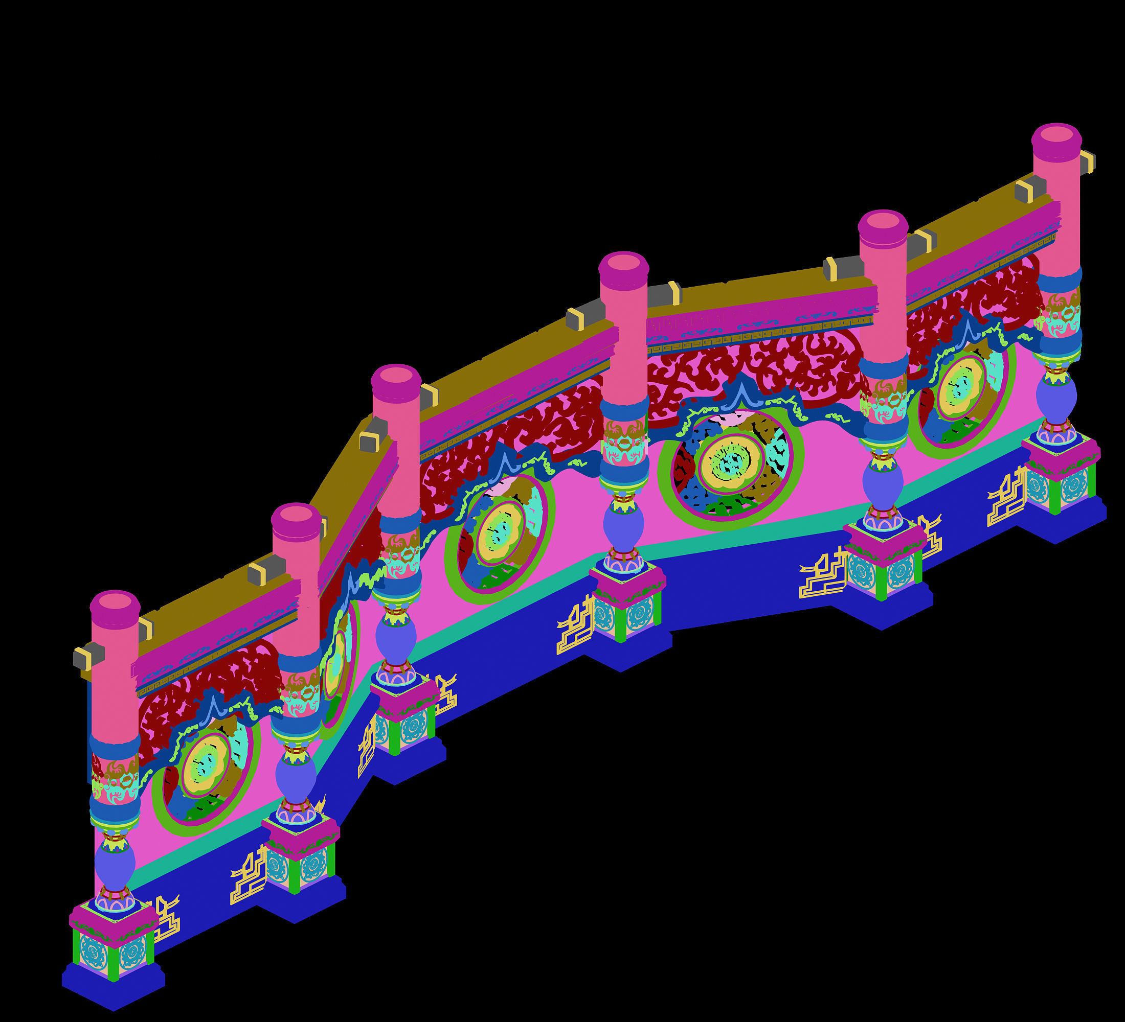 Royal Palace-Shabak-Royal Palace Wall 02 3D model_2