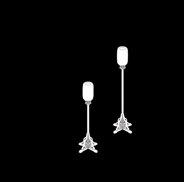 Royal Palace-Shabak-Vertical Palace Lantern 3D model_3