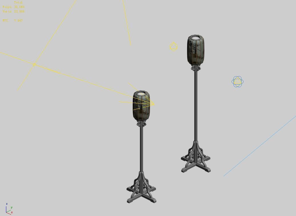 Royal Palace-Shabak-Vertical Palace Lantern 3D model_5