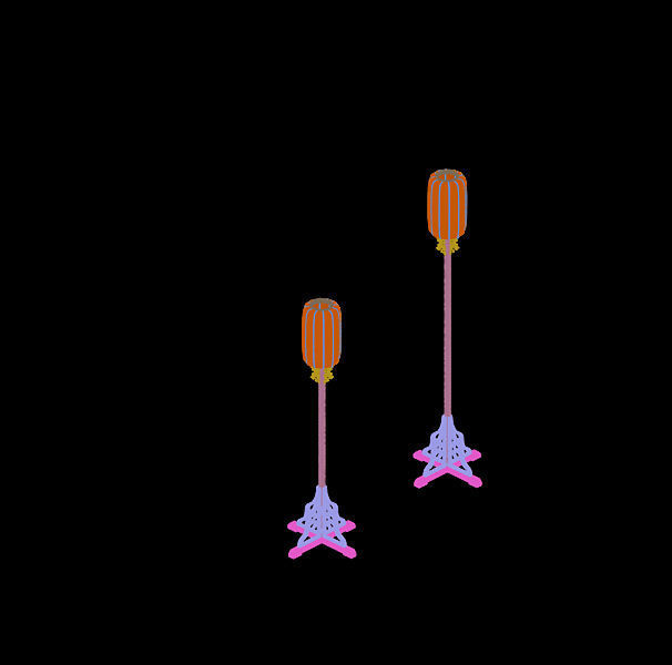 Royal Palace-Shabak-Vertical Palace Lantern 3D model_2