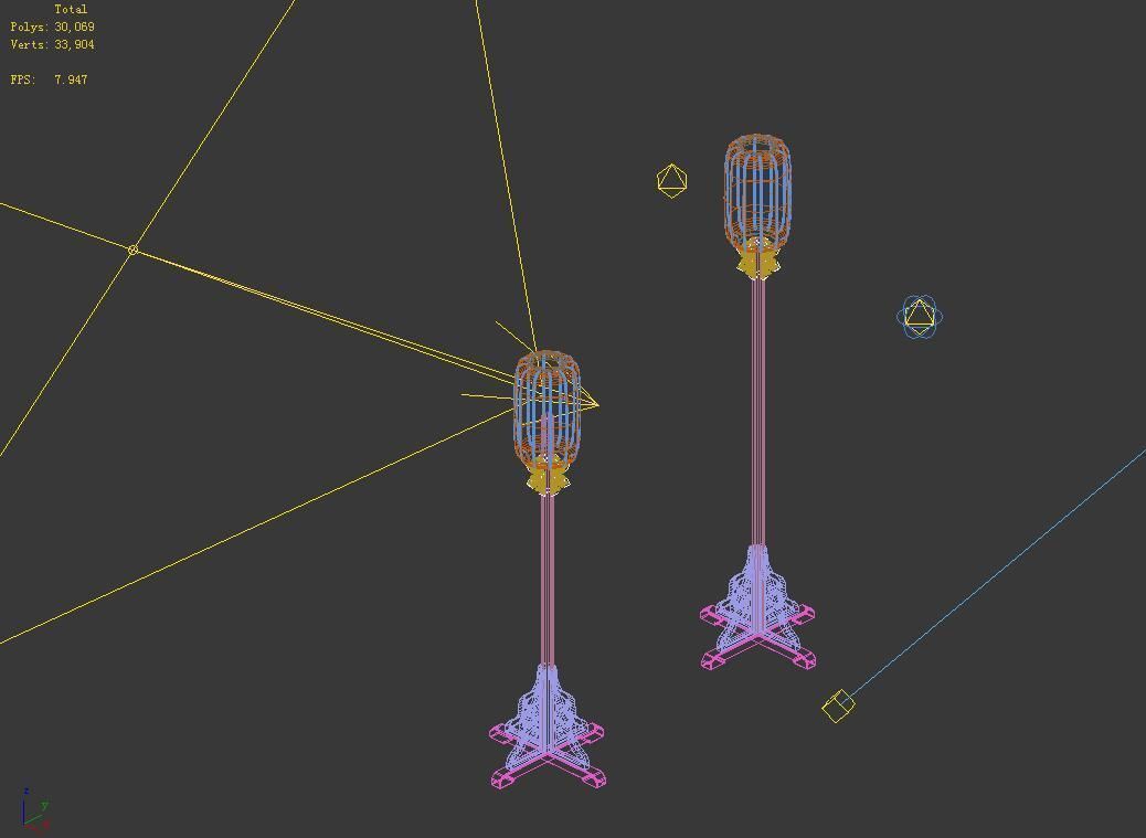 Royal Palace-Shabak-Vertical Palace Lantern 3D model_4