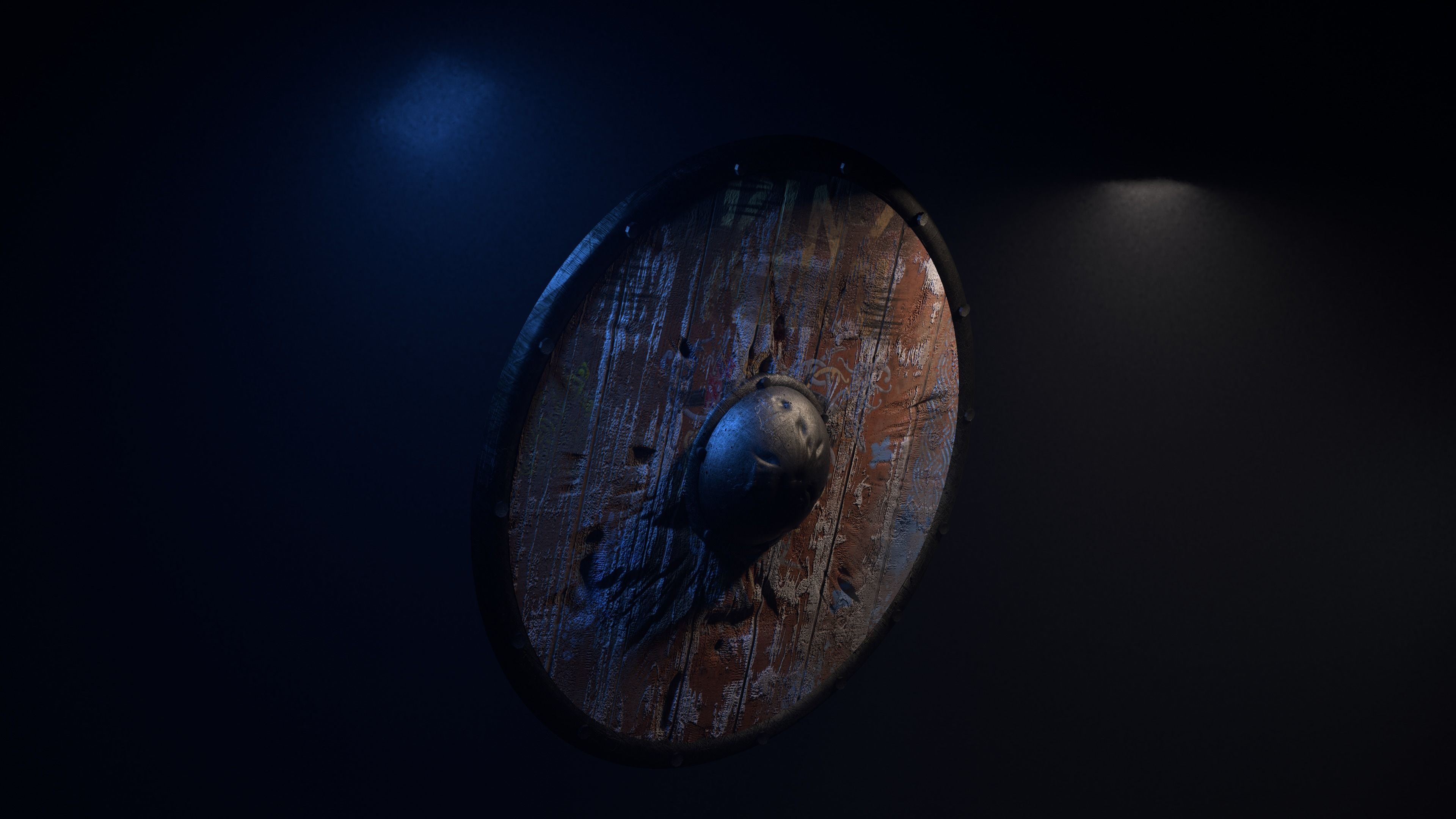 Axe Shield 3D model_1