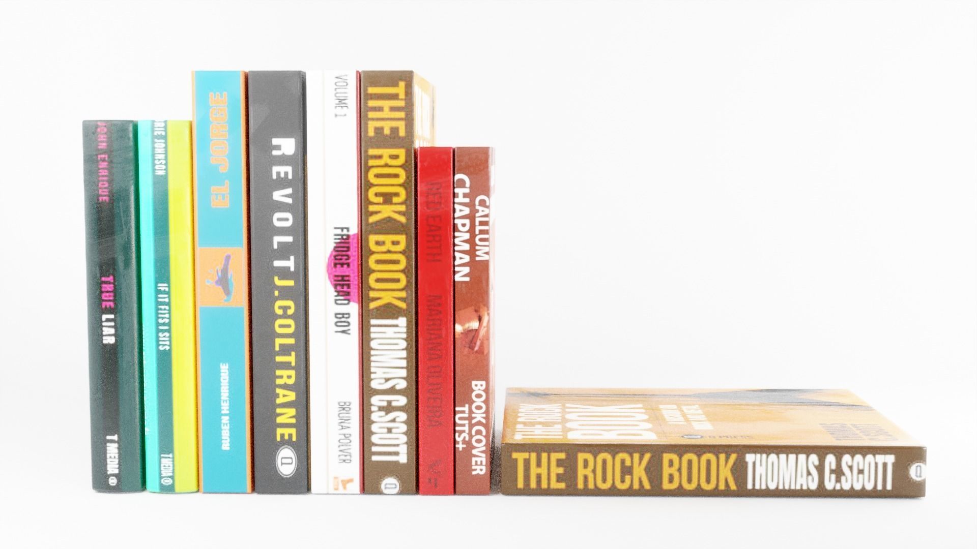 books for decal 3D model_11