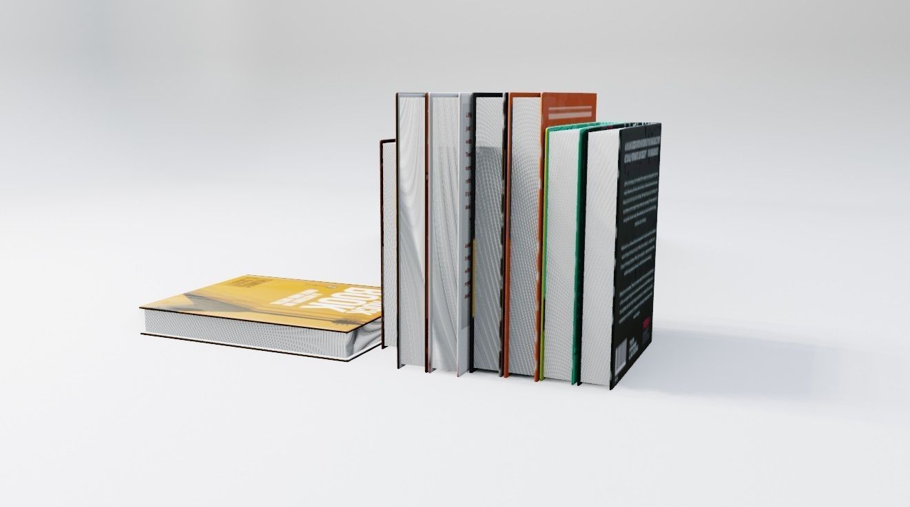 books for decal 3D model_4