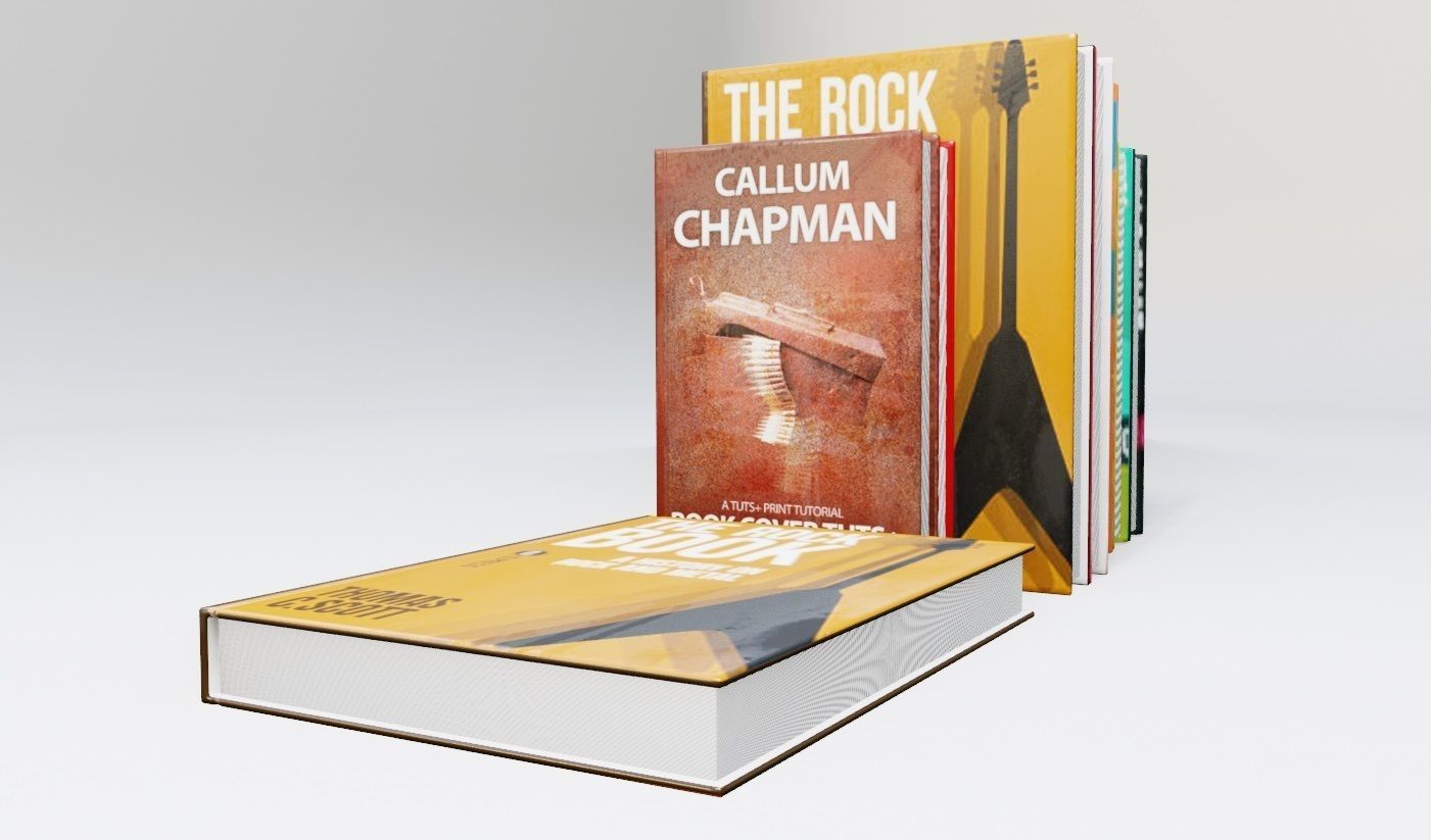 books for decal 3D model_1