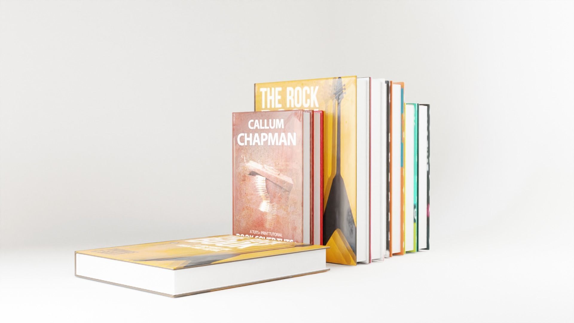 books for decal 3D model_9