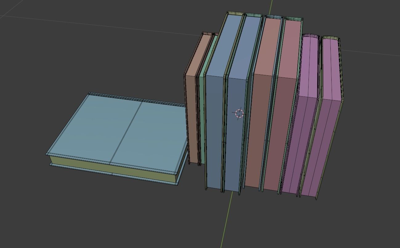 books for decal 3D model_5