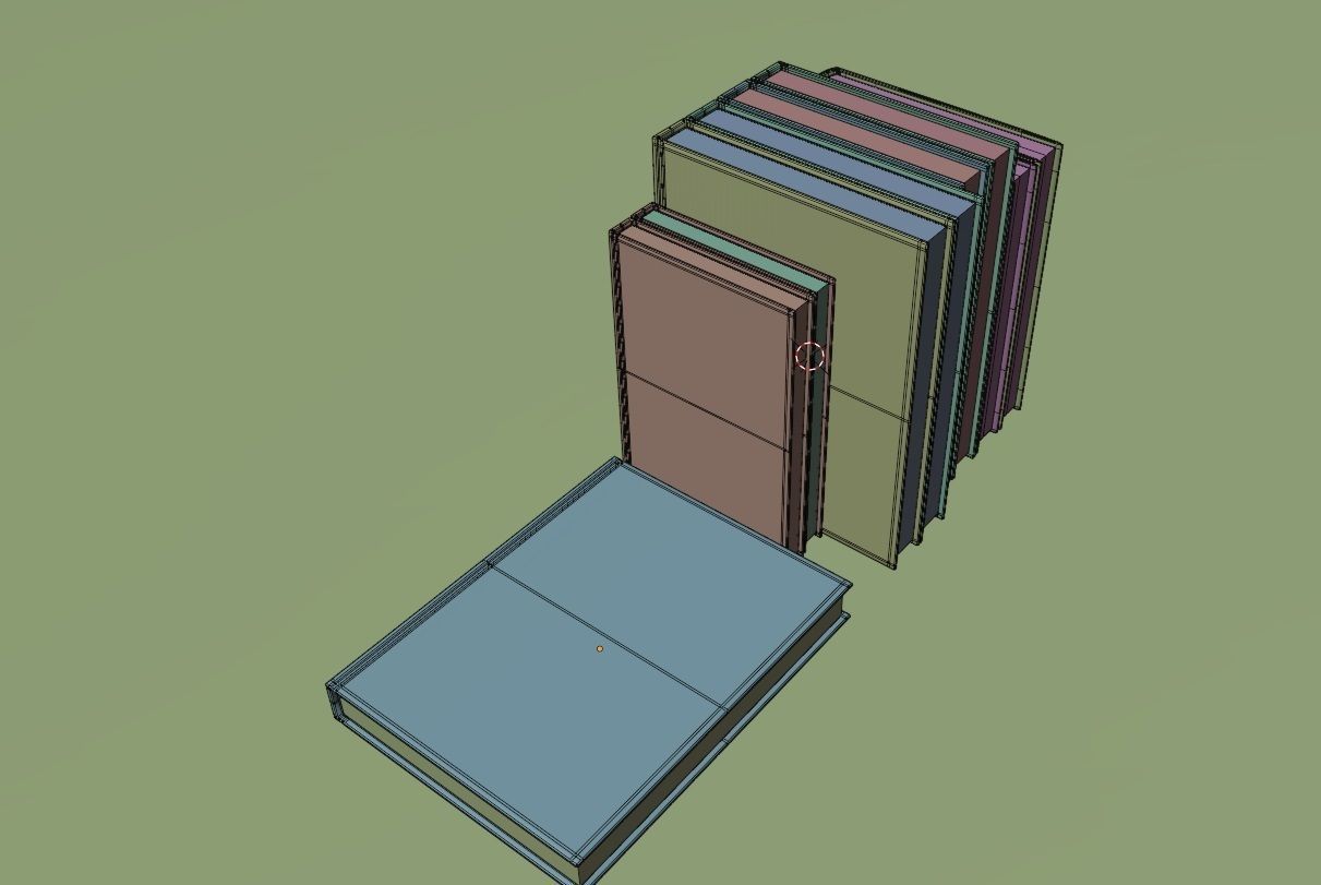 books for decal 3D model_6