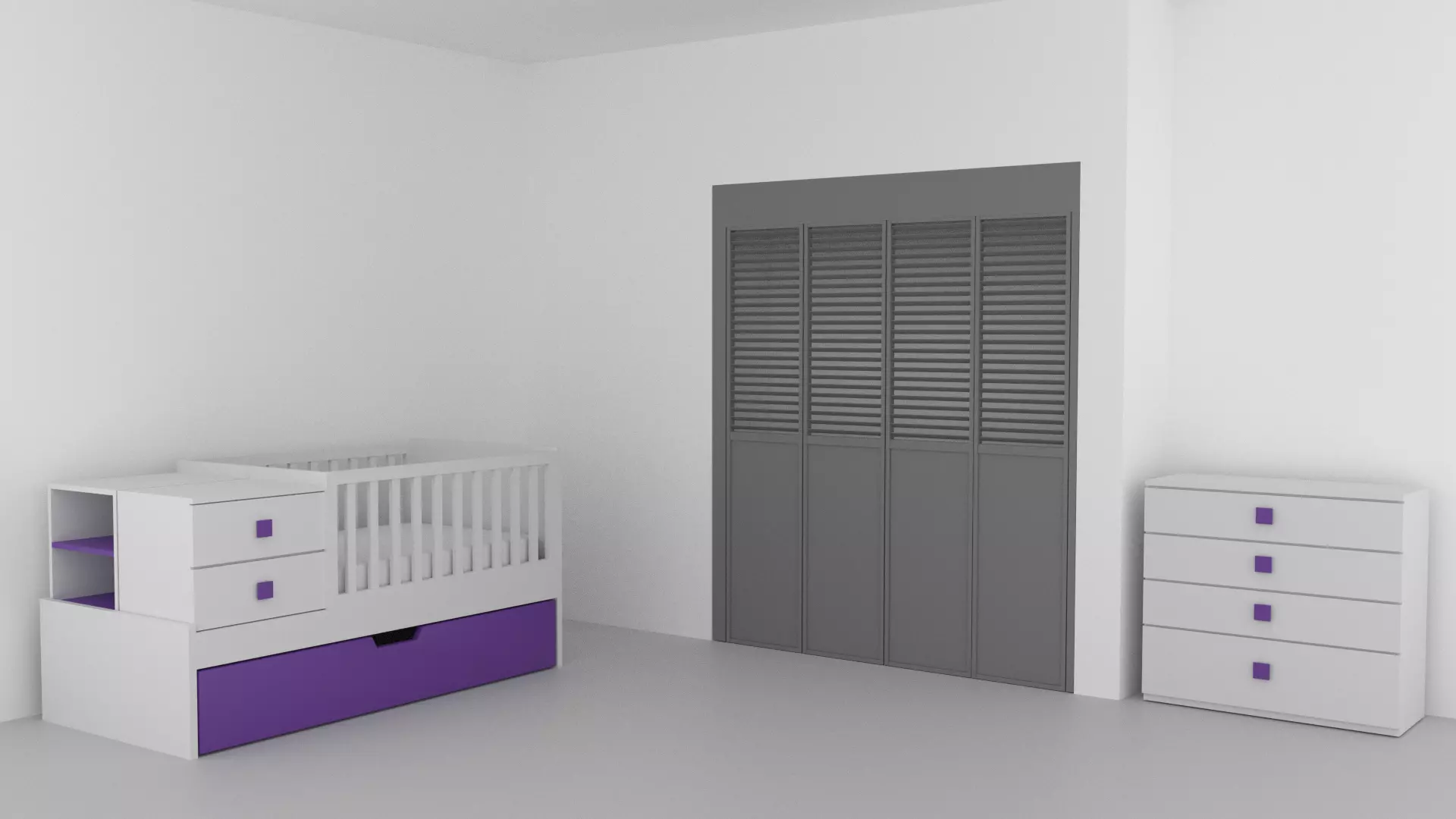 Baby Bed Free 3D model_0