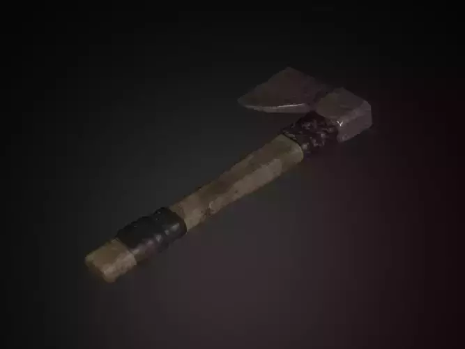 Old wooden axe