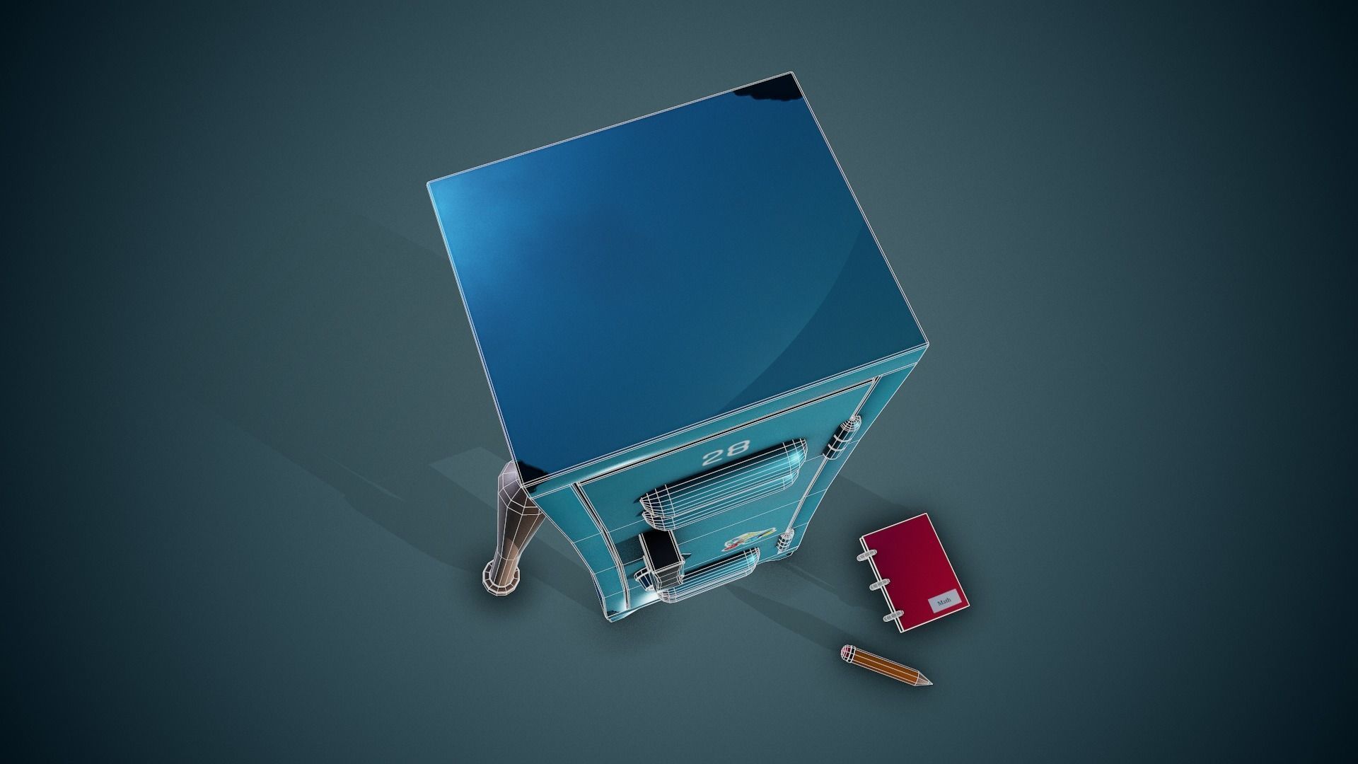 Stylized Locker - Tutorial Included Low-poly 3D model_9