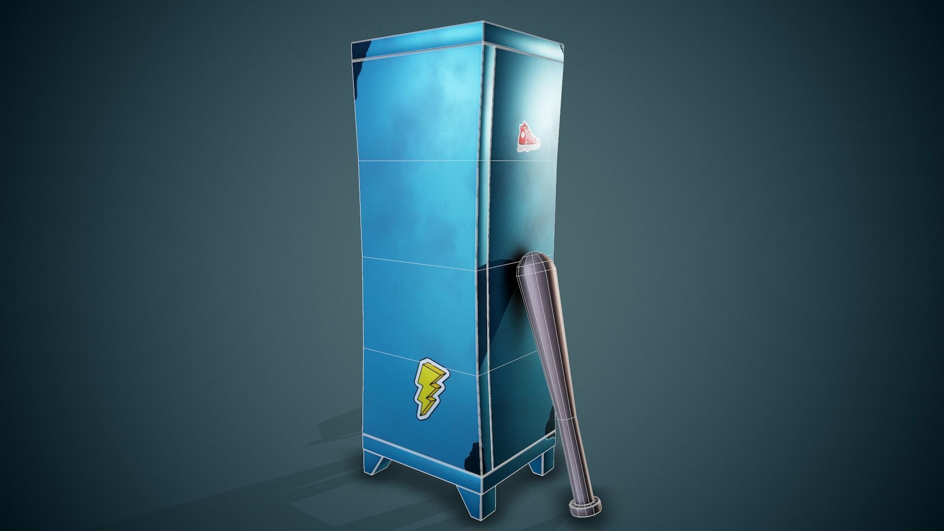 Stylized Locker - Tutorial Included Low-poly 3D model_5