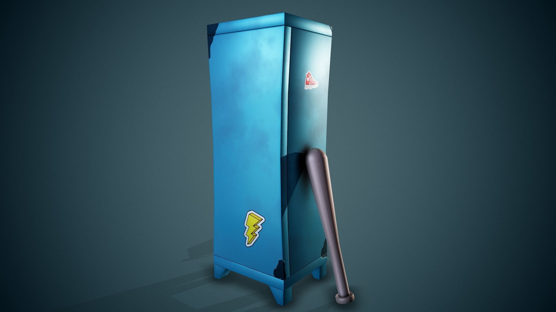 Stylized Locker - Tutorial Included Low-poly 3D model_4