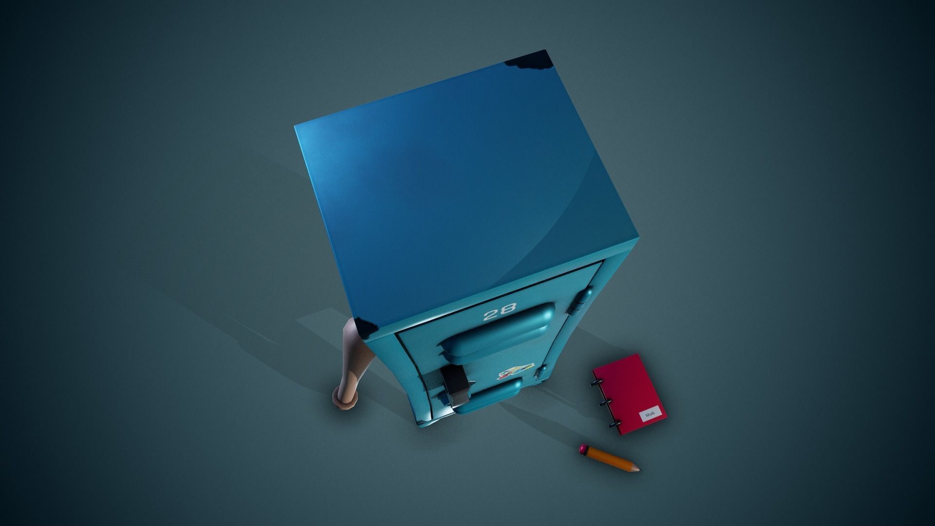 Stylized Locker - Tutorial Included Low-poly 3D model_8