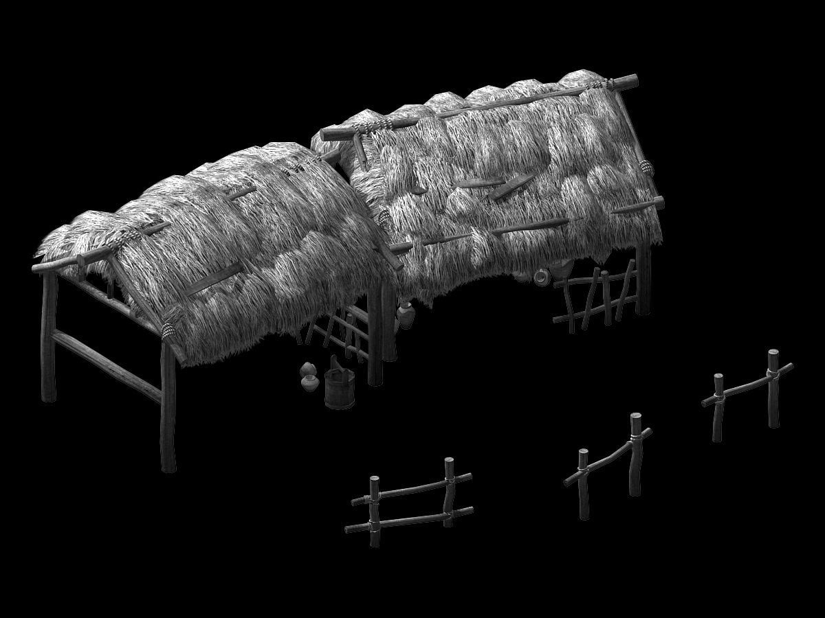 Architecture-Desert-Thatched Shed 12 3D model_2