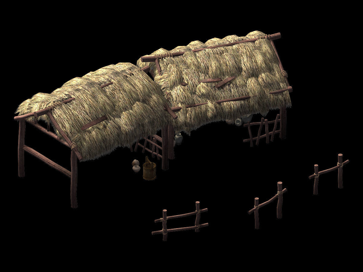 Architecture-Desert-Thatched Shed 12 3D model_1