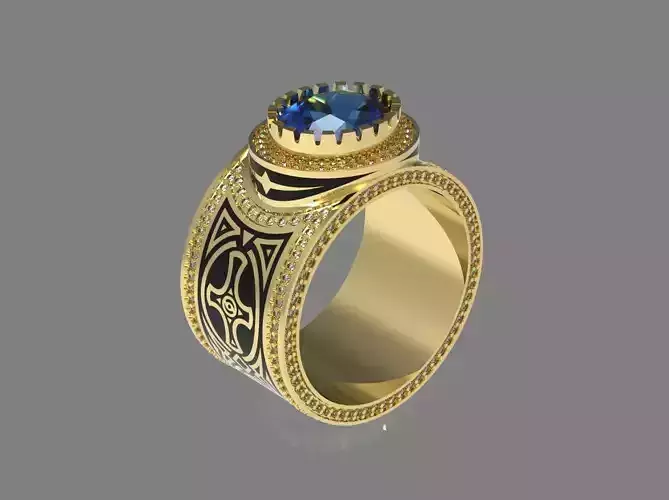 ring 3D print model enamel 3D print model
