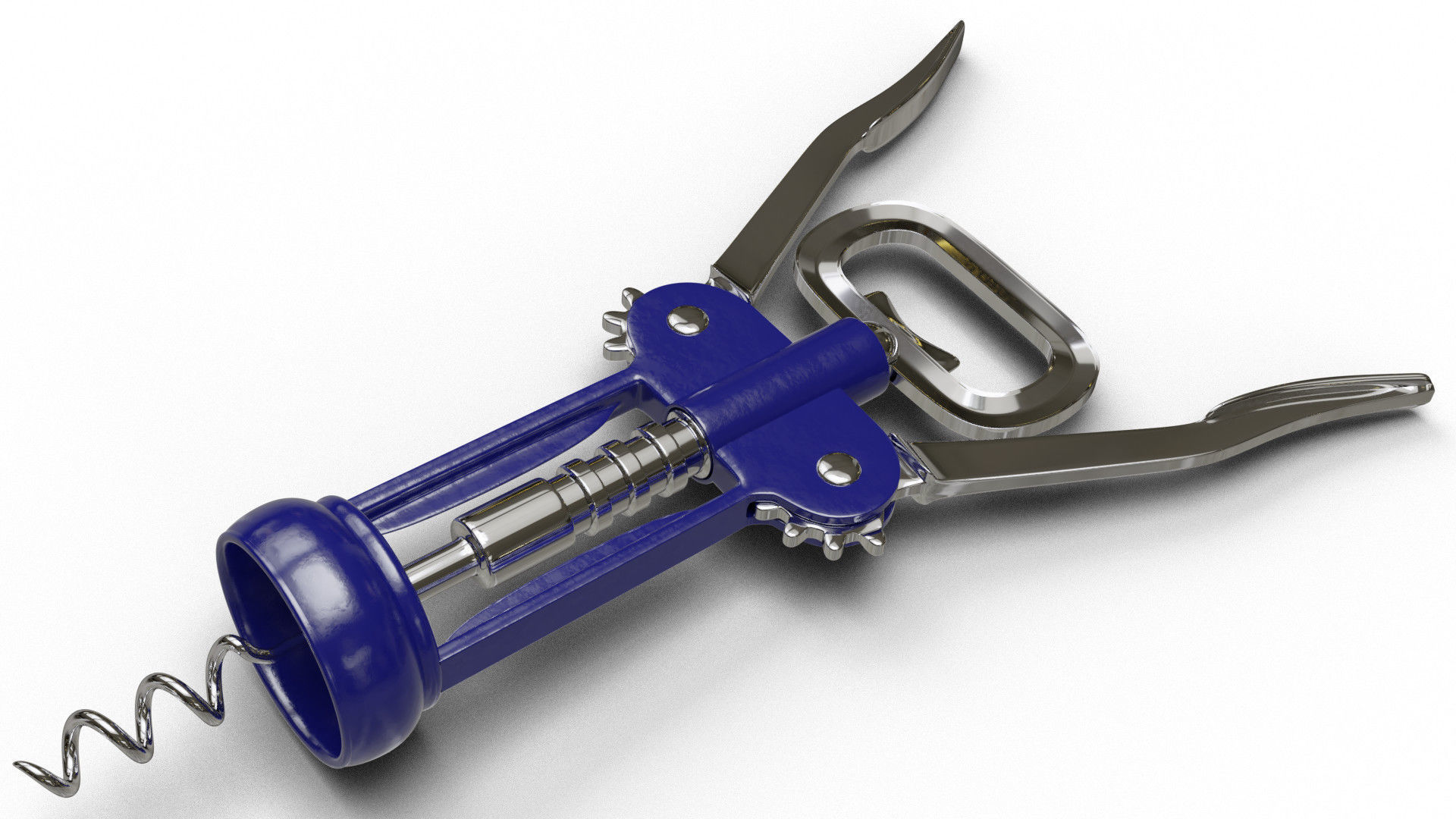 Corkscrew wine 3D model_1