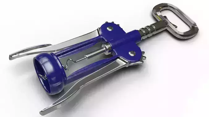 Corkscrew wine 3D model