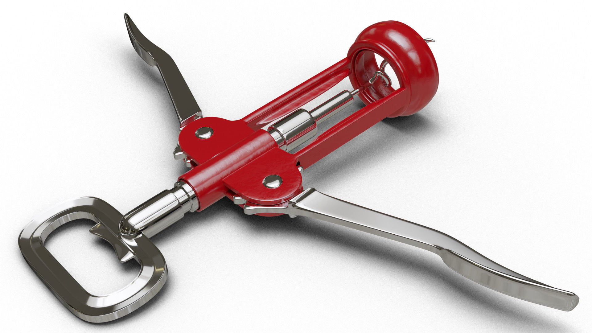 Corkscrew wine 3D model_2