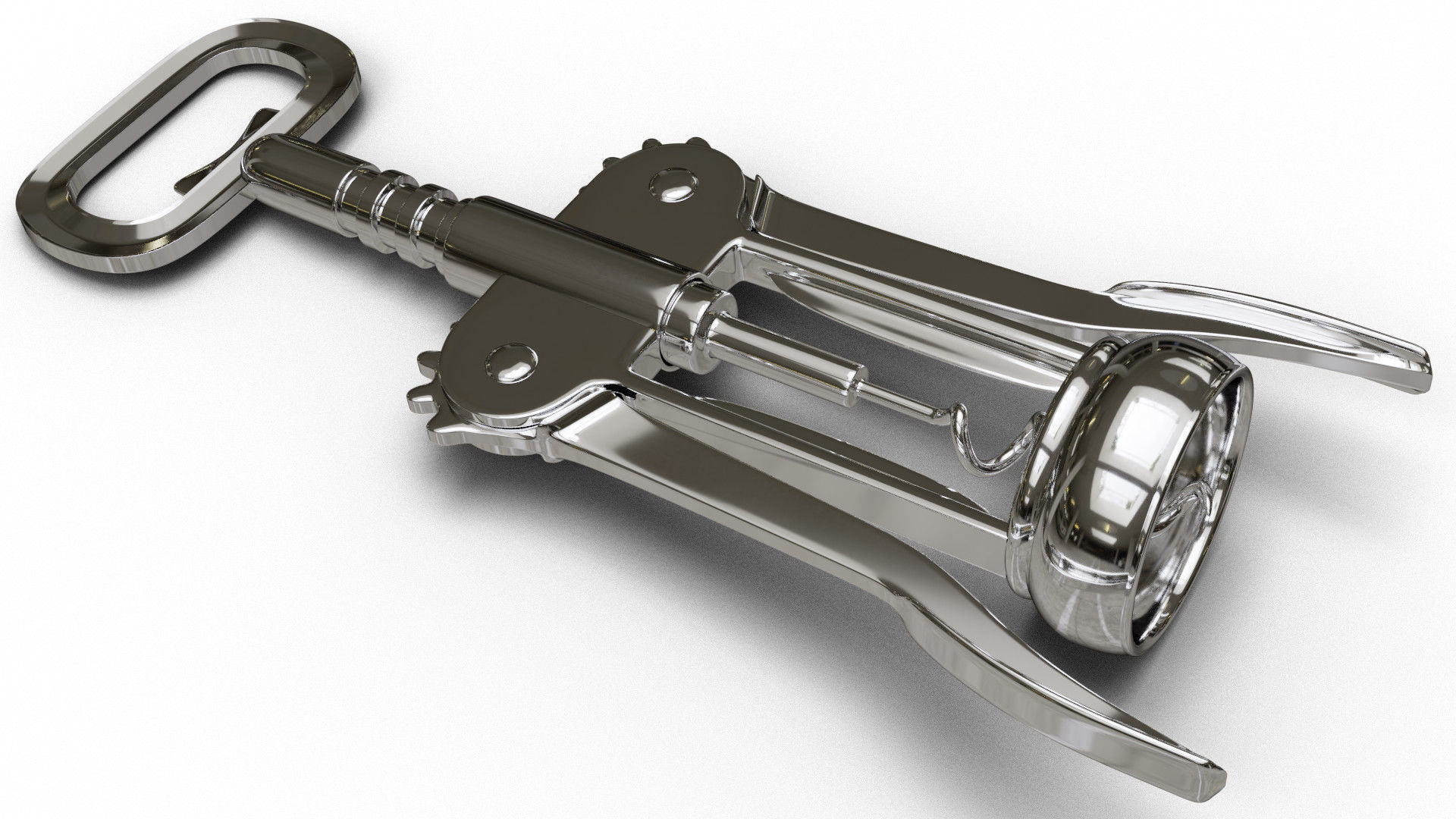 Corkscrew wine 3D model_13