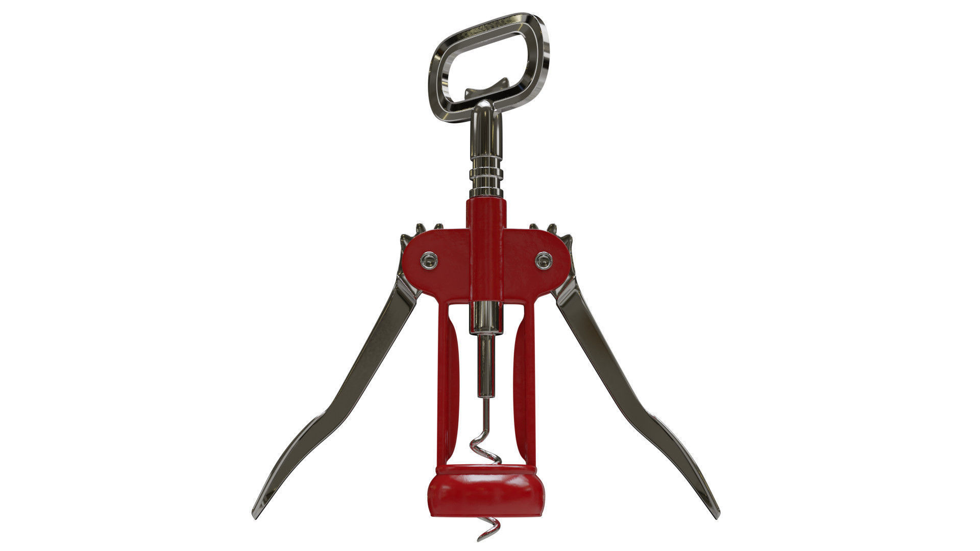 Corkscrew wine 3D model_4