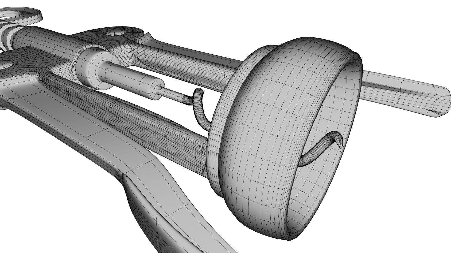 Corkscrew wine 3D model_18