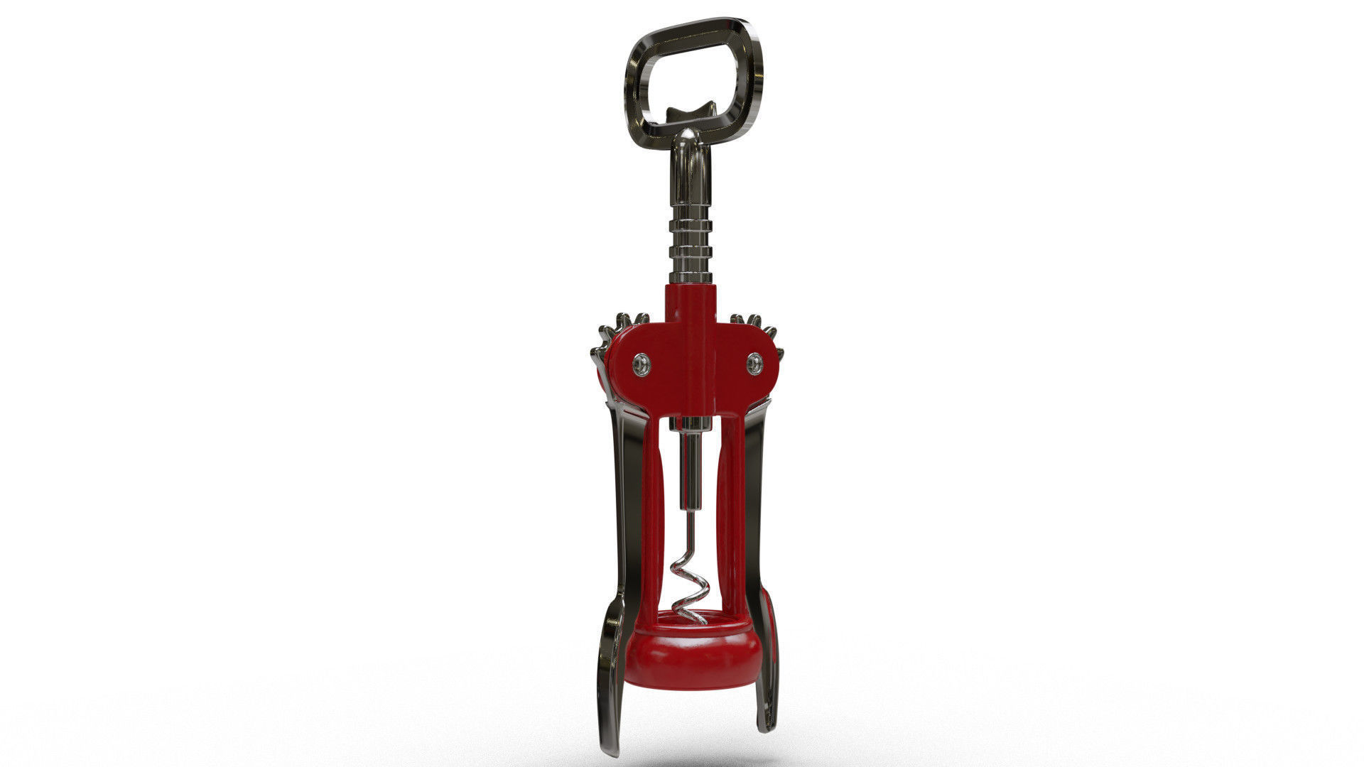 Corkscrew wine 3D model_3