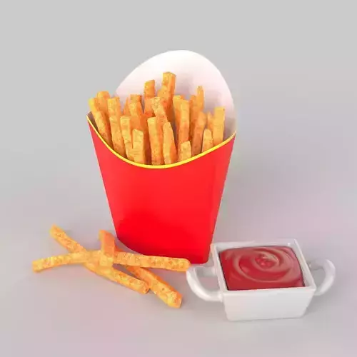 french fries 3D model