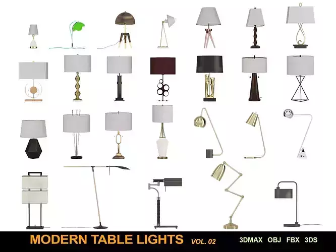 Modern table Lights 3D model