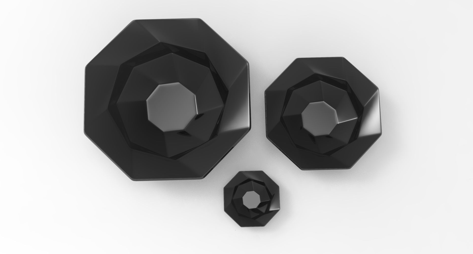 Glass Bowl 2 - GB2 Black 3D print model_1