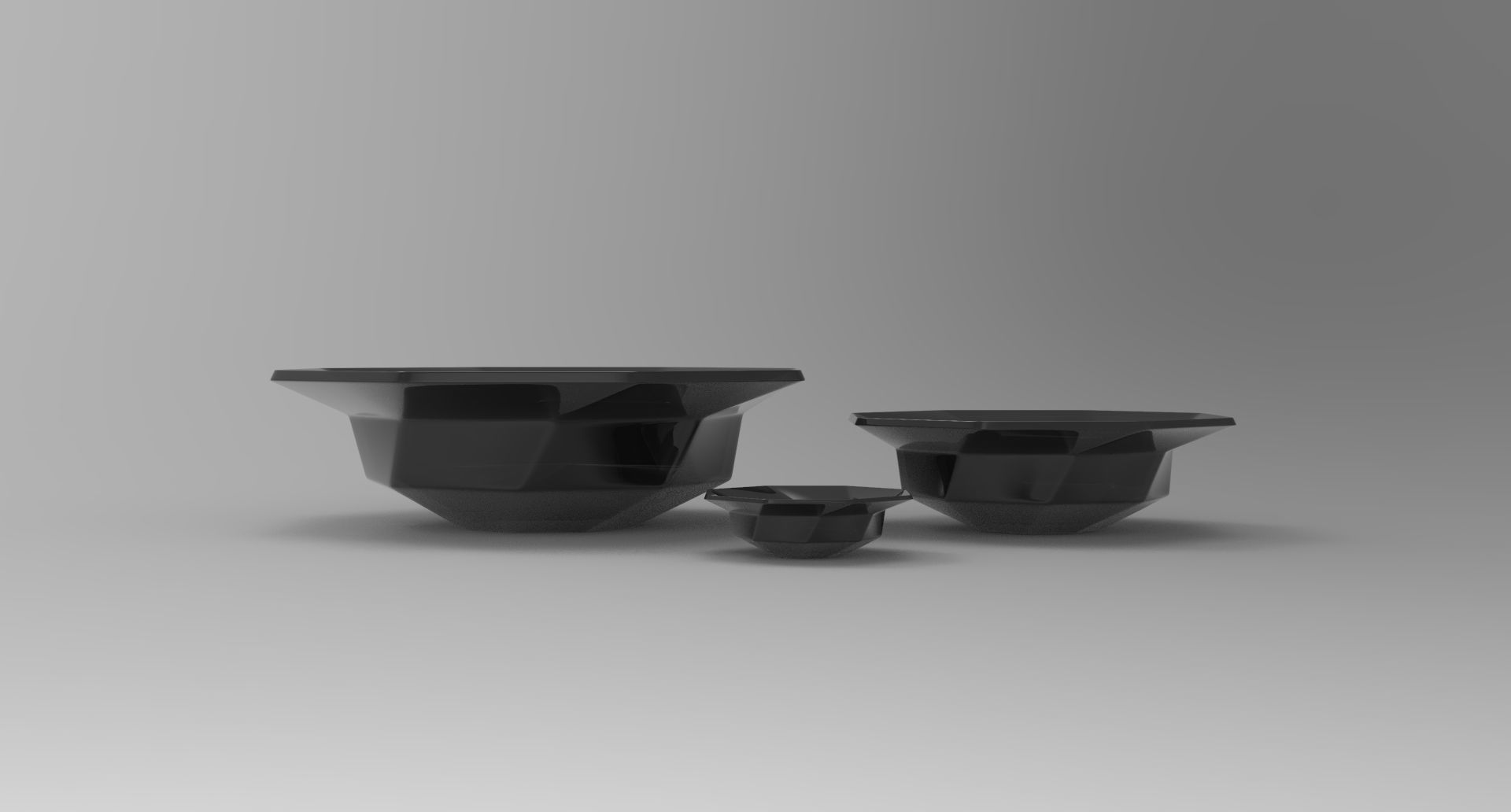 Glass Bowl 2 - GB2 Black 3D print model_2