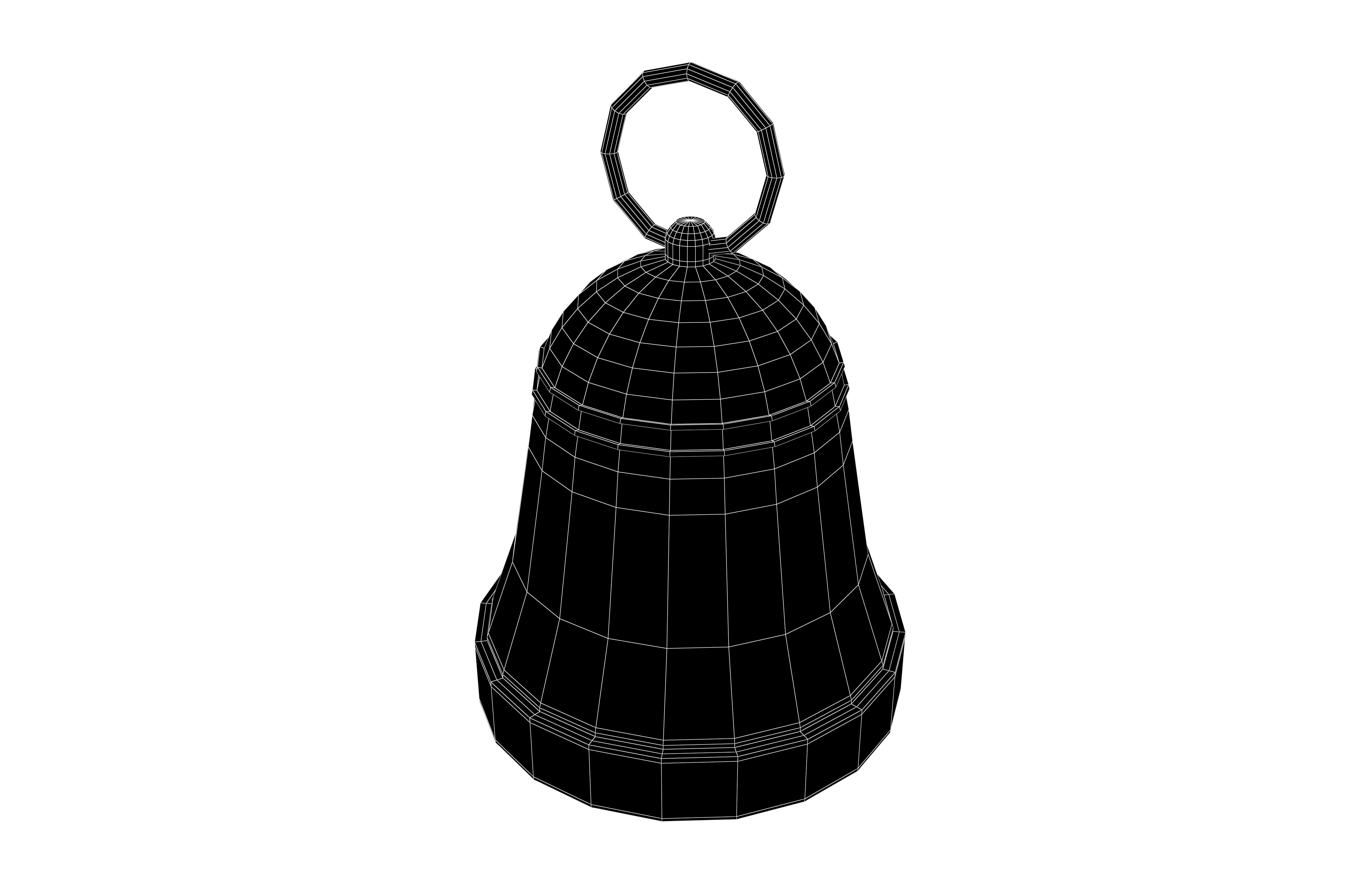 Bell v1 007 Low-poly 3D model_5