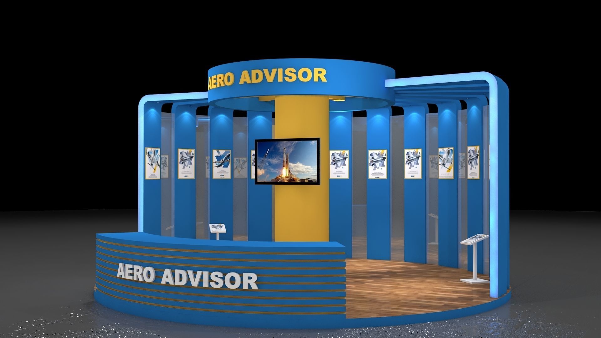 Exhibition Stand 3D model_2